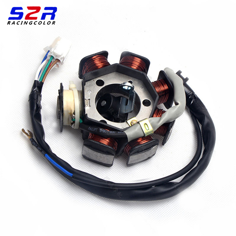 Magnetic Motor Stator For yamaha YBR125 YB125 XTZ125 Stator Magneto 8 Coils Parts