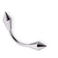 Lozenge Curved Barbell Eyebrown Piercing