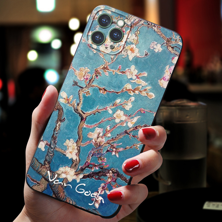 For Coque Apple iphone 11 Pro 7 8 6 s 6s 7plus 12 mini XS Max Case Cover For iphone X XR 7 8 Plus 5 5s SE 2020 Art Black Cases