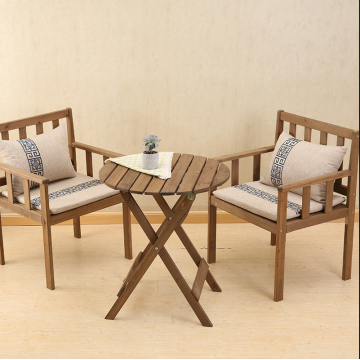 Garden outdoor table solid wood table and chair Folding Chair Home Garden Balcony Table and Chair backyard folding patio chairs