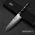 TURWHO Damascus Steel Kitchen Knife Set 4Pcs Top Quality Japan Style Kitchen Knife Sharp Chef Santoku Slicing Utility knife Sets