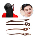 1PC Chinese Retro Sandalwood Black Wood Hand-Carved Tapered Hair Stick Chopstick Hairpin Women Styling Hair Accessories Tools