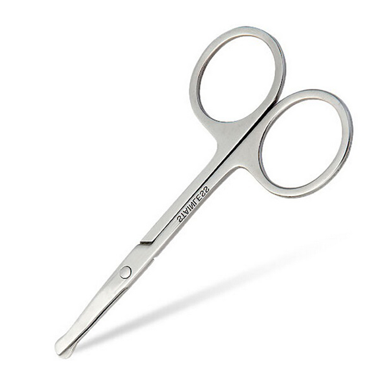 Safety Stainless Steel Small nail tool Eyebrow Nose Hair Scissors Cut Manicure Facial Trimming Tweezer Makeup Beauty Tool