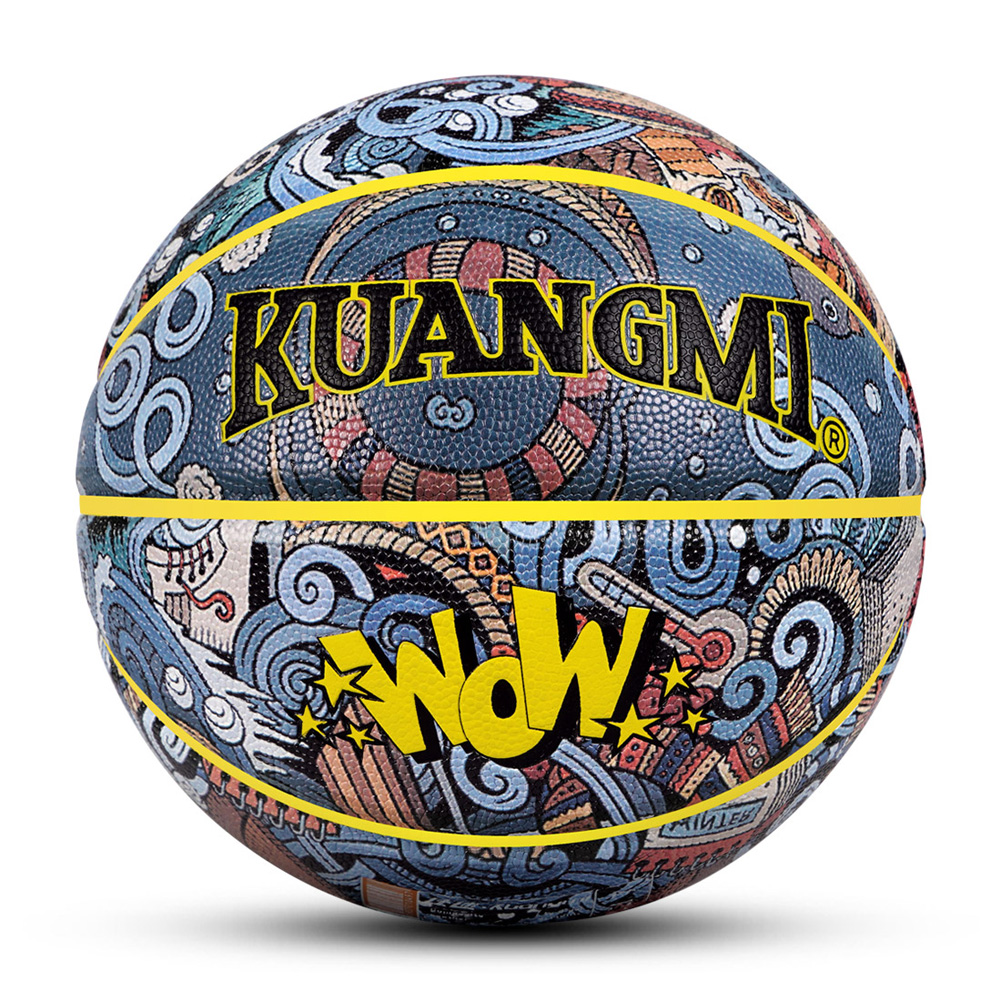 Kuangmi New Outdoor Indoor Official Size 7/6 Wear-Resistant High Quality Basketball Competing Training Game Sports Ball