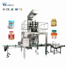 Automatic Glass Bottle Can Pet Food Filling Capping and Labeling Machine