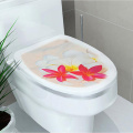 34*38.5cm Flowers Toilet Seat Stickers Classic Rooms Wall Decal Home Decoration