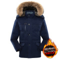 Winter Jacket Men Fur Collar Coat Winter Outdoor Jacket For Men Outside Working Coat Softshell Thick Jacket Fleece Lined Warm