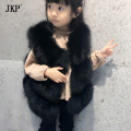 Quality fox fur Vest for girls clothes winter autumn Kids Girl baby Vests Waistcoats Children Outerwear Coats