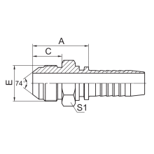 Metric Male 74 Cone Hydraulic Fittings