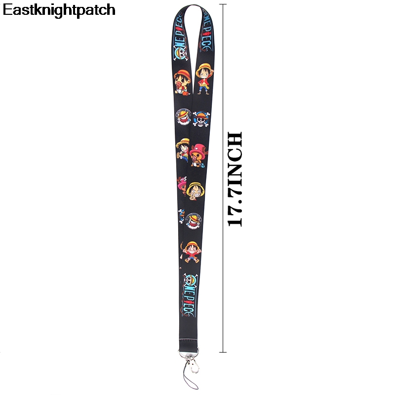 Anime black Lanyard Badge ID Lanyards/ Mobile Phone Rope/ Key Lanyard Neck Straps Accessories for man E0975