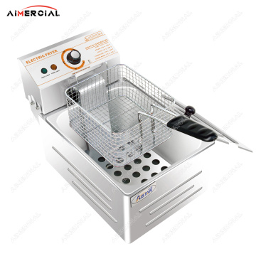 HY81/HY82 electric fryer commercial stainless steel Deep Oil Fryer 6L/12L Frying Machine for chips/fried chicken