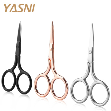 1Pcs Mixed Color Stainless Steel Makeup Scissor Eyebrow Eyelashes Nose Hair Scissor Sharp Point Small Eyebrow Scissors FS127