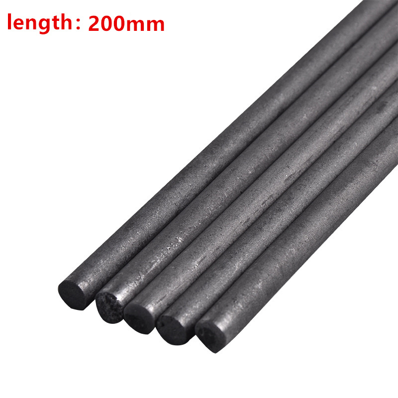 5Pcs/Lot 200mm 99.99% 3-18mm Carbon Rods Graphite bar Graphite Electrode Cylinder Corrosion Resistance Conductive Teaching