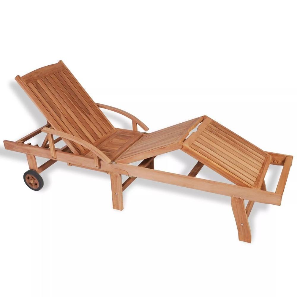 [AU Warehouse]Furniture Sun Lounger Solid Teak Wood