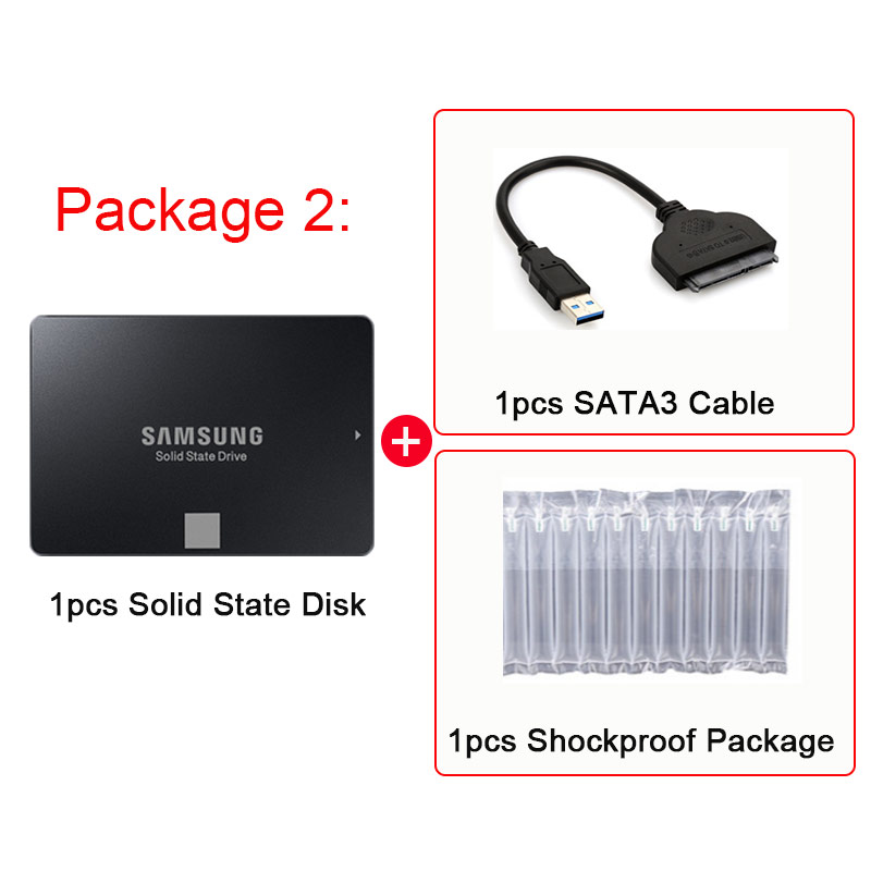 860 EVO SSD SAMSUNG SSD Internal Solid State Disk HDD Hard Drive SATA3 2.5 inch Laptop Desktop PC TLC 250GB 500GB 1TB