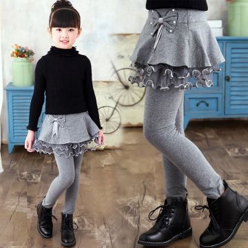 Skirt Leggings Girl Clothing Kids Star Leggings Thick For Infant Pants Winter Warm Solid Cute Leggings Children Clothing Trouser