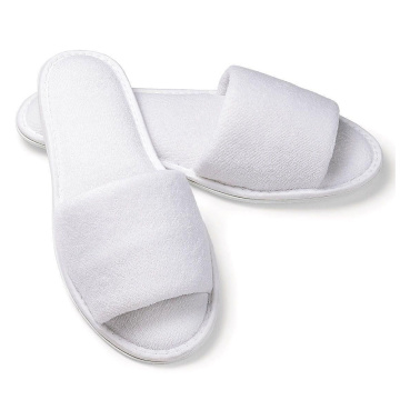 Hot Fashion 5 pair White Towelling Hotel Disposable Toe Slippers Terry SPA Guest Party Shoes