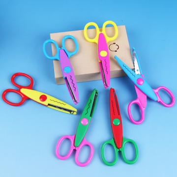 6PCS DIY Tools 6 Patterns Laciness Kid DIY Scissors Scrapbook Paper Diary Decoration Safety Scissors