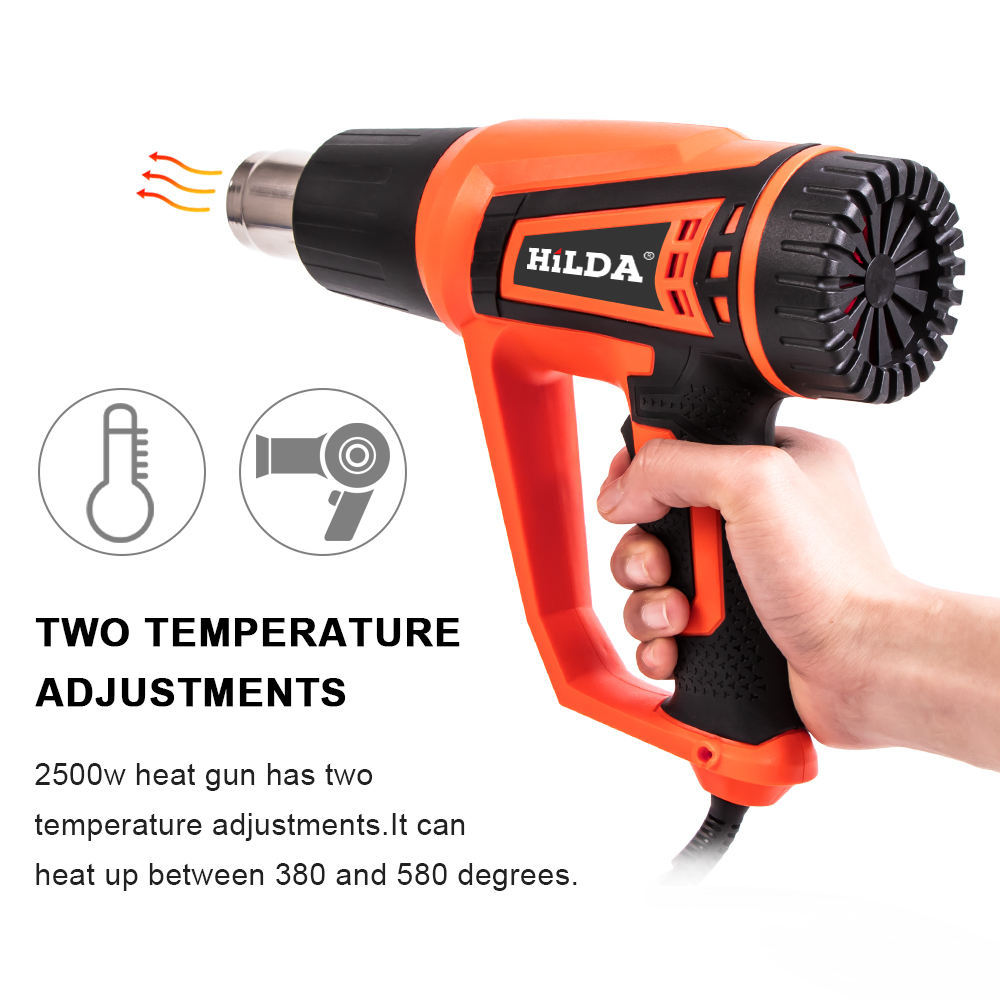 Hot Air Gun 2500W Industrial Plastic Welding Torch Wind Rushing Machine Baking Gun Heat Shrinkable Hair Dryer Heat Gun