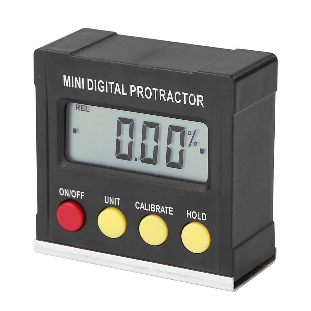 360 Dgree Mini Digital Protractor Angle Finder Bevel Meter Inclinometer Electronic Level Box Magnetic Base Measuring Tools