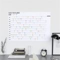 2021 Year Annual Plan Calendar Daily Schedule with Sticker Dots Wall Planner Kawaii Stationery Study Planning Learning for Kids