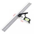 12 Inch 300mm Adjustable Stainless Steel Combination Square Angle Ruler 45/90 Degree Multifunctional Woodworking Measuring Tool