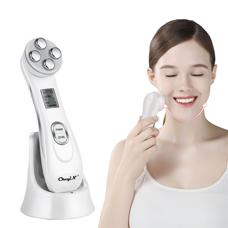 EMS Mesotherapy RF Radio Frequency Facial Beauty + Professional Permanent IPL Laser Epilator + Infrared Body Slimming Massager 5