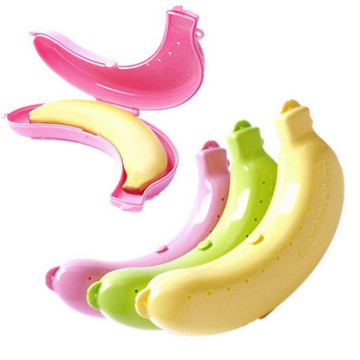 New Qualified Cute 3 Colors Fruit Banana Protector Box Holder Case Lunch Container Storage Box for kids protect fruit case #BL5