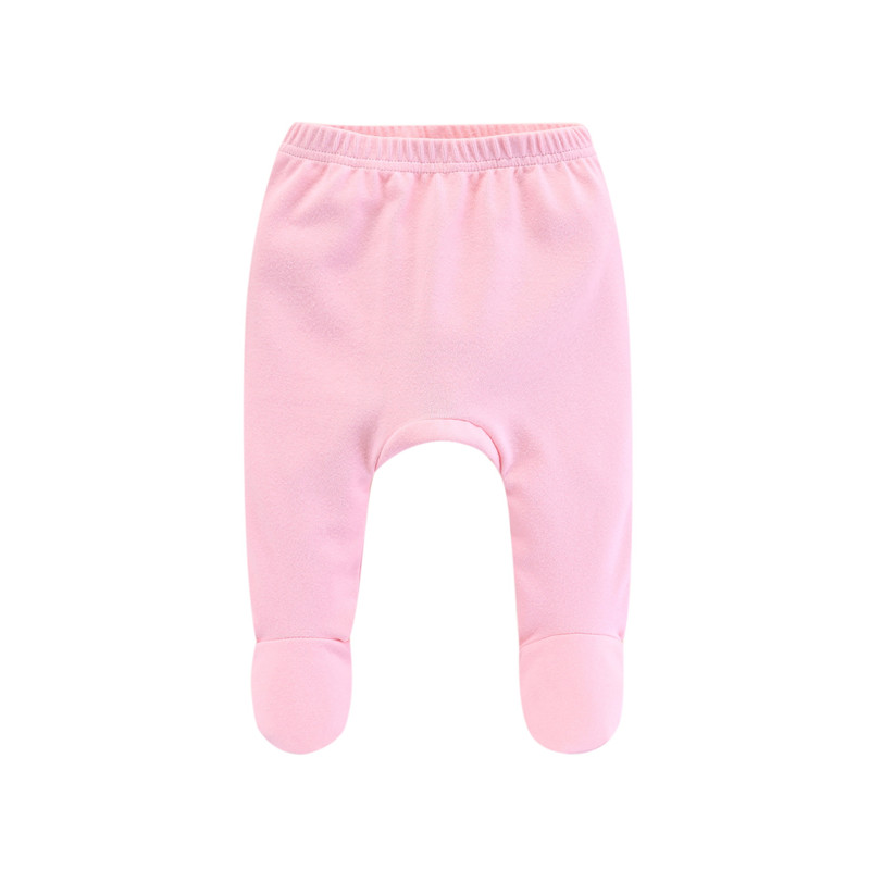 Newborn Baby Footed Pants 100%Cotton Baby Boy Pants Solid Baby Girls Pants Unisex Bottom PP Pants Infant Long Trousers 2020 New