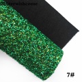 Glitterwishcome 21X29CM A4 Size Synthetic Leather, Chunky Glitter Leather, Faux PU Leather fabric Vinyl for Bows, GM047A
