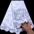 5 Yards White African Lace Fabric Dry Cotton Lace For Men 2020 New Fashion Swiss Voile Lace In Switzerland High Quality mv555