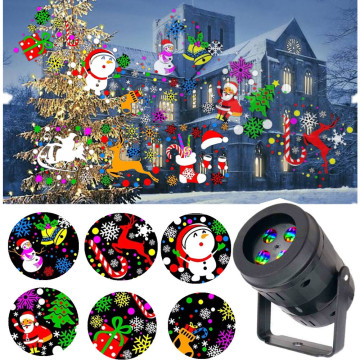 Christmas 12 Pattern Automatic Rotating LED Projector Lights Waterproof Indoor Christmas Spotlight Night Lights Landscape Lamps