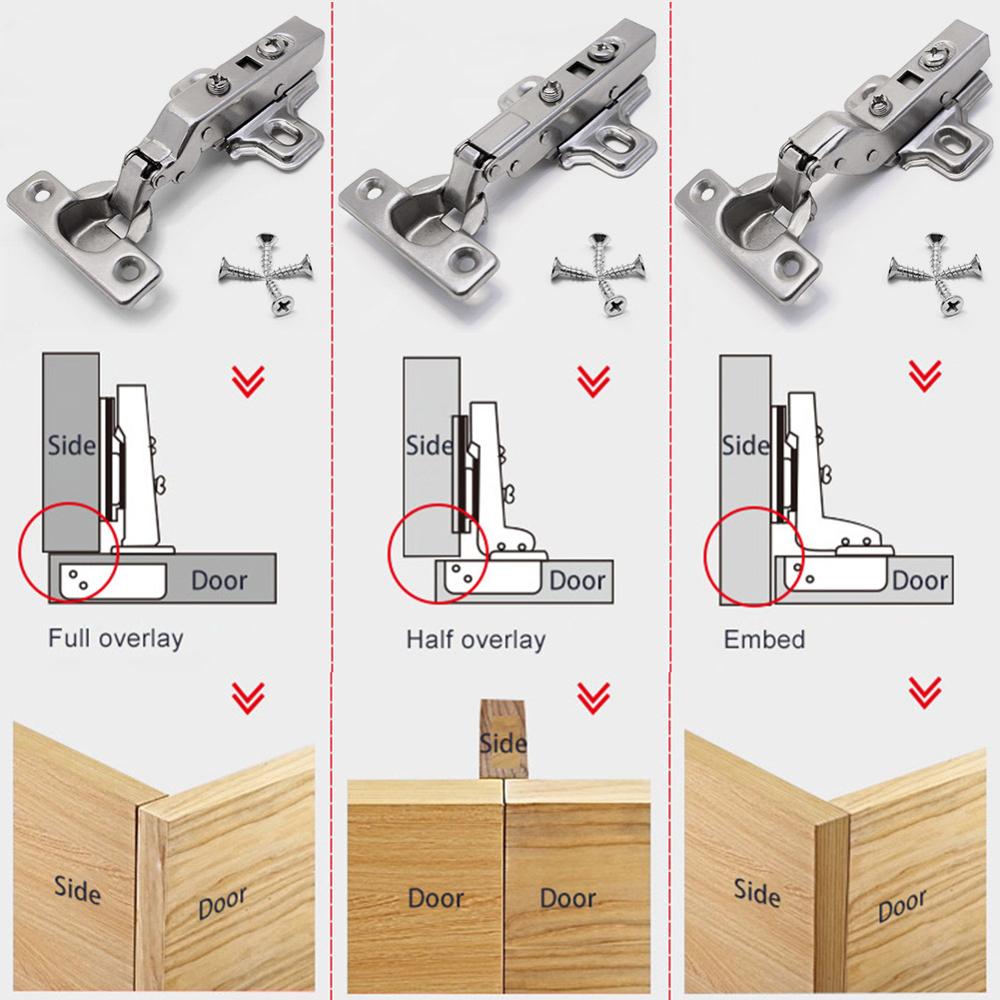 Short Arm Hinge, Face Frame Quiet Soft Close Cabinet Narrow Door Hinges Damping Buffering for Special Small Furniture Wardrobe