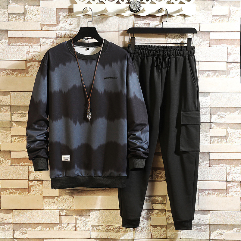 Mens Tracksuit 2 Piece Set Male Sportswear Autumn long Sleeve Tracksuit Men Sweat Suits Pants Jogging Suit Men Sets Print 2020