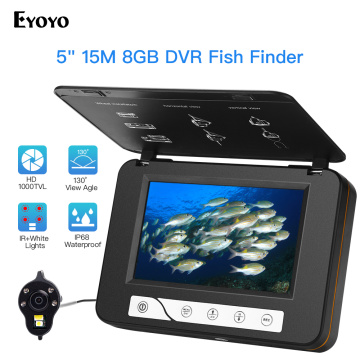 Eyoyo Fish Camera Fish Finder Underwater Ice Video Fishfinder Fishing Camera IR Night Vision 5 Inch Monitor Camera HD 1000TVL