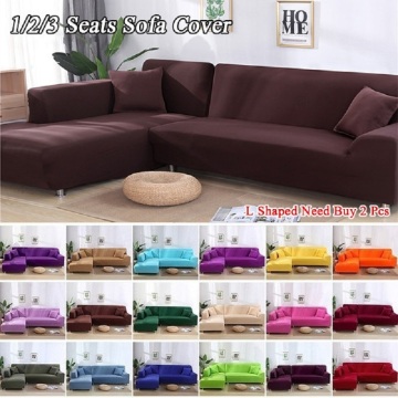 Sofa Cover for Living Room Elastic Couch Cover L Shaped Cotton Corner Chaise Longue 1/2/3/4 Seater Sofas Case Stretch Slipcovers