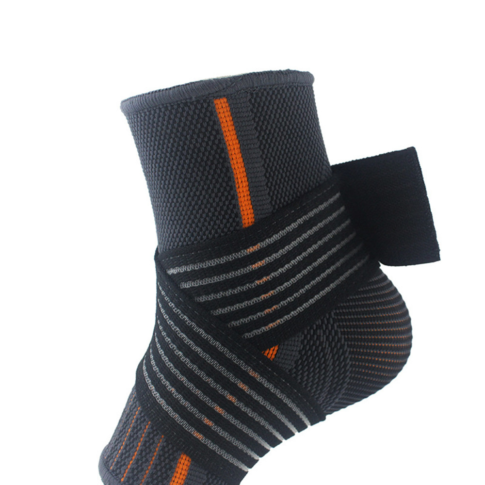 1PC Ankle Support Outdoors Pressurized Basketball Volleyball Sports Gym Badminton Ankle Brace Protector with Strap Belt Elastic