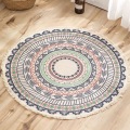 Bohemian Round Carpet,Nordic Floor Carpets for Living Room Bedroom,Anti-Slip Doormat With Tels,90CM
