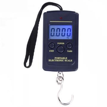 40kg x 10g Mini Digital Scale For Fishing Luggage Weighting Steelyard Portable Kitchen Electronic scale Hanging Hook Scale