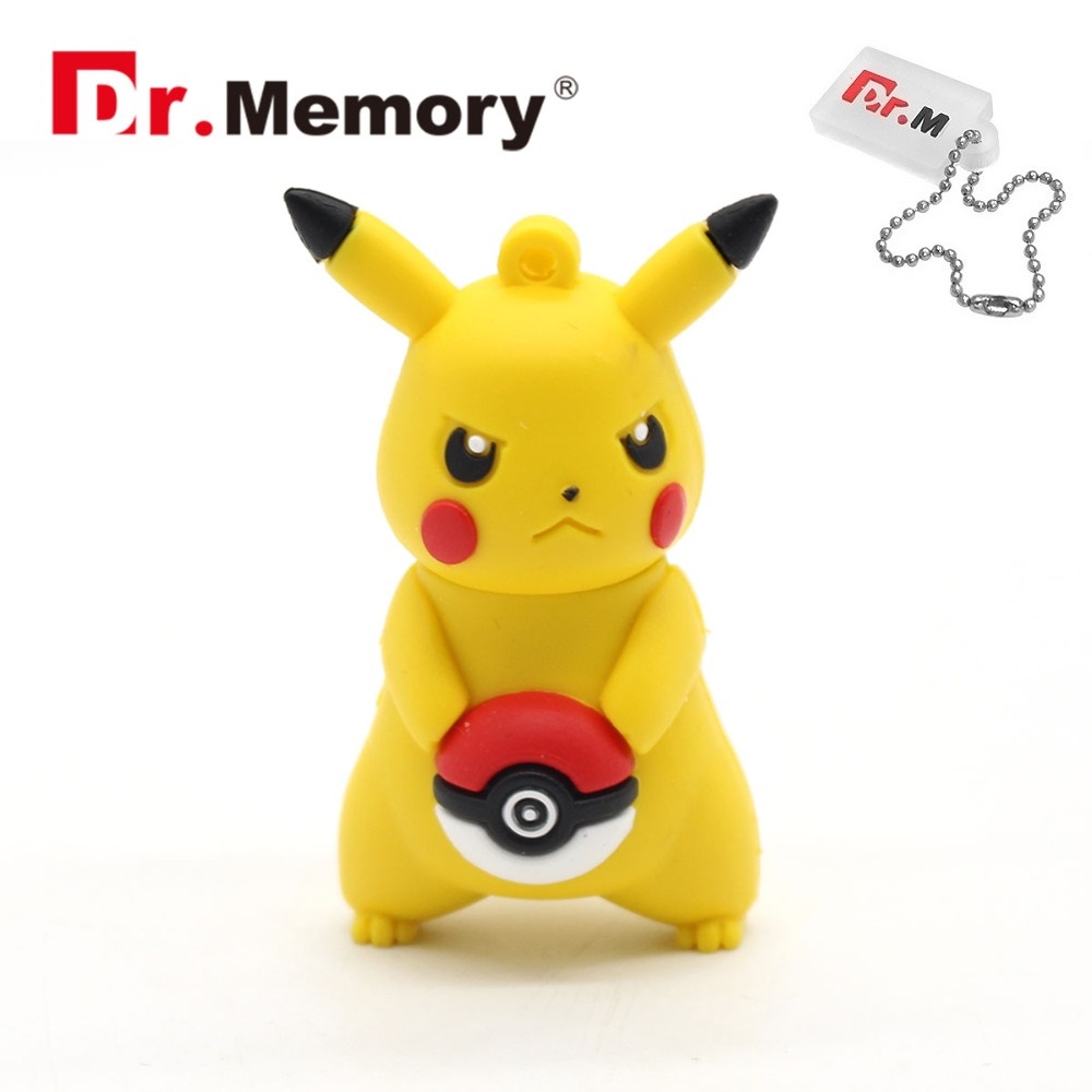 pokemon USB Flash Drive yellow Flash Drive Dr.memory 4gb 8gb 16gb 32gb Flash Memory Stick pocket monster u disco Poke Ball