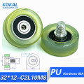 [PU32*12-C2L10M8]Free Shipping 10pcs high quality 608RS TPU PU ball bearing roller with 32MM outer diameter electric bike wheel