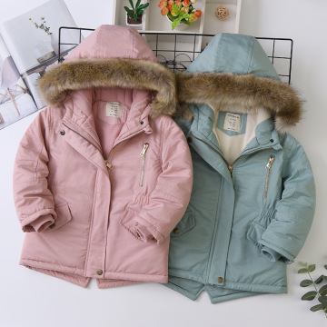 Baby Girl Denim Jacket Plus Fur Warm Toddler Girls Warm Hooded Coat Outwear 2020 Winter Children Jacket Coat Thickened Velvet