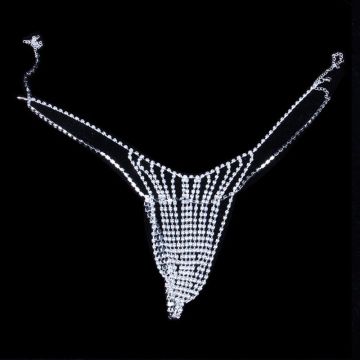 Sexy Bikini Rhinestone Underwear Belly Chain Crystal Thong Body Chain Jewelry
