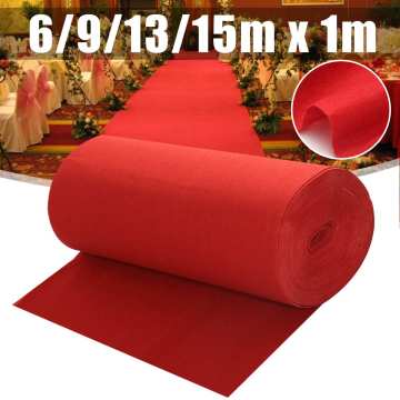 6/9/13/15m Red Outdoor Carpet Wedding Banquet Celebration Film Festival Event Reward Decoration Carpet Red Corridor Stairs Pad