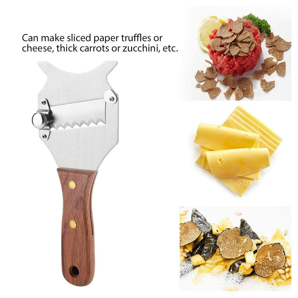 Stainless Steel Truffle Cheese Slicer Adjustable Blade Chocolate Shaver Wavy Blade Dessert Knife Kitchen Gadgets Cheese Slicer