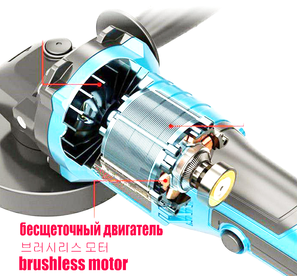 for Makita Battery 100mm Brushless Cordless Impact Angle Grinder without battery 18V 800W Power Tool Cutting Machine Polisher