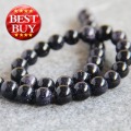 Hot New For Necklace&Bracelet 10mm Blue Sandstone Sand Stone Beads For Necklace Bracelet Round DIY Fitting 15inch Jewelry Making