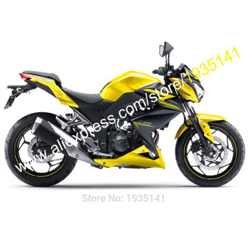 For Kawasaki Z250 2015 2016 Z-250 Z300 15 16 Z-300 Yellow Black Aftermarket Sportbike Fairing (Injection molding)