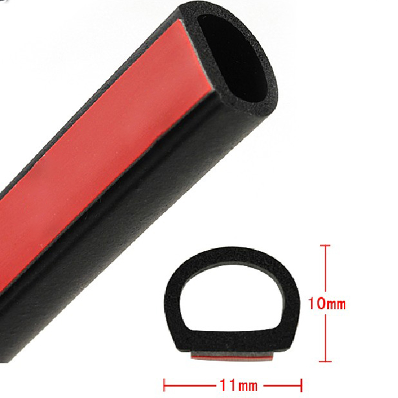 Big D Small D Z Shape P Type 4 Meters Car Door Seal Strip EPDM Noise Insulation Anti-Dust Soundproofing Car Rubber Seal