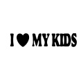 New Car Styling 18.8*4cm I Love My Kids Car Stickers Window Door Decals Vinyl Stickers for Car Decoration Accessiores